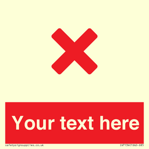 IV7134: Custom red background, red cross sign