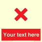 IV7134: Custom red background, red cross sign