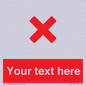 IV7134: Custom red background, red cross sign