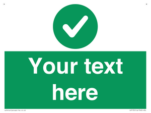 IV7135: Custom green background, green circle with tick