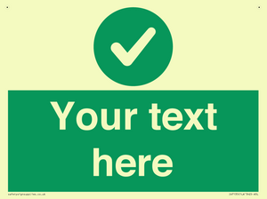 IV7135: Custom green background, green circle with tick