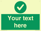 IV7135: Custom green background, green circle with tick