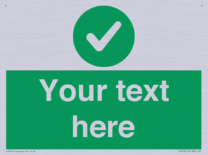 IV7135: Custom green background, green circle with tick