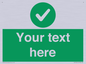 IV7135: Custom green background, green circle with tick