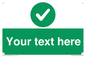 IV7135: Custom green background, green circle with tick
