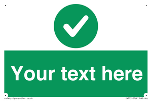IV7135: Custom green background, green circle with tick