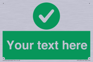 IV7135: Custom green background, green circle with tick