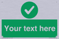 IV7135: Custom green background, green circle with tick