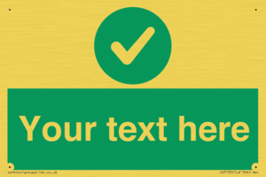 IV7135: Custom green background, green circle with tick