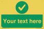 IV7135: Custom green background, green circle with tick