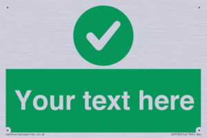 IV7135: Custom green background, green circle with tick