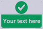 IV7135: Custom green background, green circle with tick