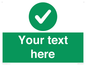 IV7135: Custom green background, green circle with tick
