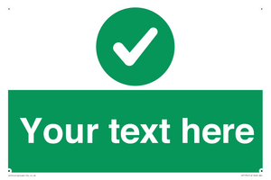 IV7135: Custom green background, green circle with tick