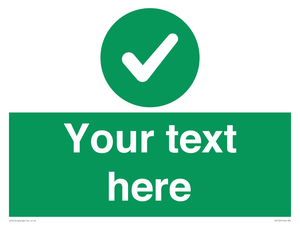 IV7135: Custom green background, green circle with tick