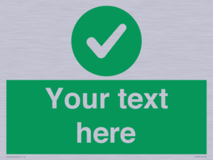 IV7135: Custom green background, green circle with tick