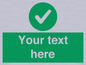 IV7135: Custom green background, green circle with tick