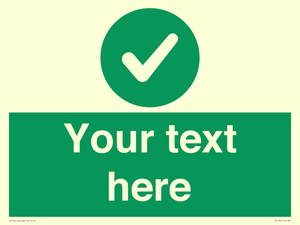 IV7135: Custom green background, green circle with tick