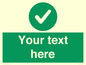 IV7135: Custom green background, green circle with tick