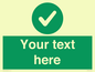 IV7135: Custom green background, green circle with tick