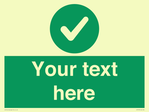 IV7135: Custom green background, green circle with tick