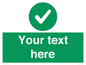 IV7135: Custom green background, green circle with tick