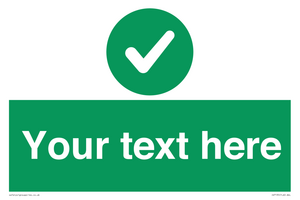 IV7135: Custom green background, green circle with tick
