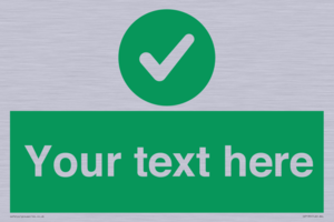 IV7135: Custom green background, green circle with tick