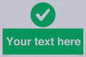 IV7135: Custom green background, green circle with tick