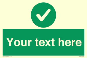 IV7135: Custom green background, green circle with tick