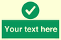 IV7135: Custom green background, green circle with tick