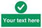IV7135: Custom green background, green circle with tick