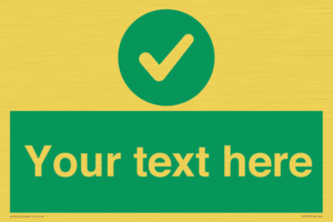 IV7135: Custom green background, green circle with tick