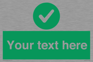 IV7135: Custom green background, green circle with tick