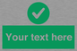 IV7135: Custom green background, green circle with tick