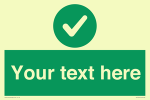 IV7135: Custom green background, green circle with tick