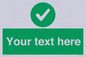 IV7135: Custom green background, green circle with tick