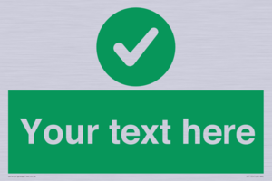IV7135: Custom green background, green circle with tick