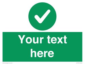 IV7135: Custom green background, green circle with tick