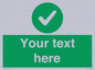 IV7135: Custom green background, green circle with tick