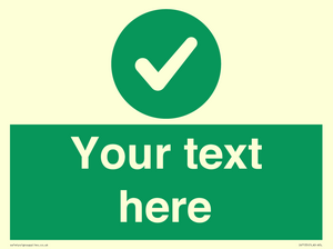 IV7135: Custom green background, green circle with tick