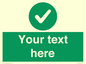 IV7135: Custom green background, green circle with tick