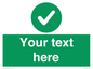 IV7135: Custom green background, green circle with tick