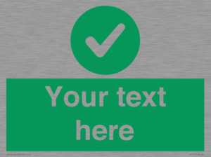 IV7135: Custom green background, green circle with tick