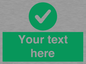 IV7135: Custom green background, green circle with tick