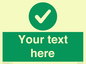 IV7135: Custom green background, green circle with tick