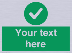 IV7135: Custom green background, green circle with tick
