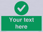 IV7135: Custom green background, green circle with tick