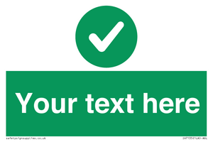 IV7135: Custom green background, green circle with tick