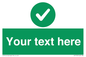 IV7135: Custom green background, green circle with tick